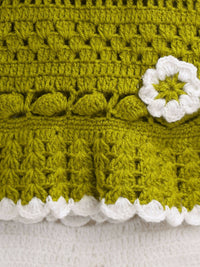Thumbnail for ChutPut Hand knitted Crochet Wool Royal Dress - Green - Distacart