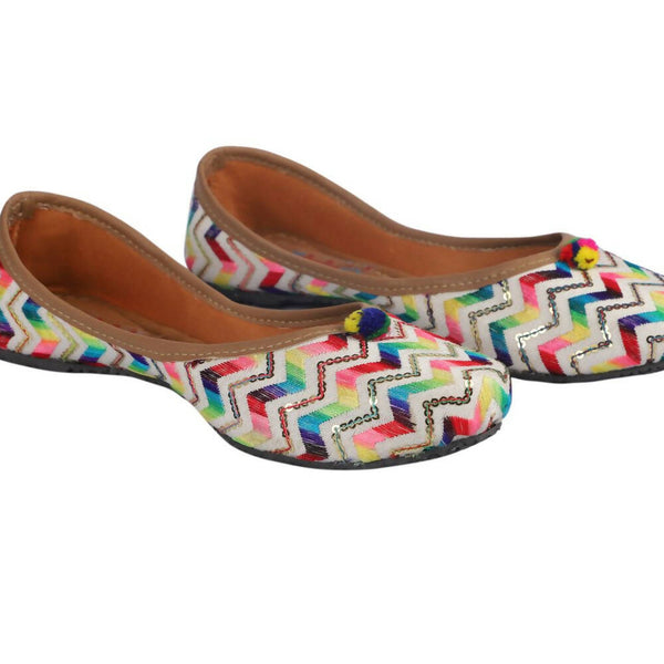 Tiny Bugs Girls Hand Crafted Ethnic Juttis - Multi - Distacart
