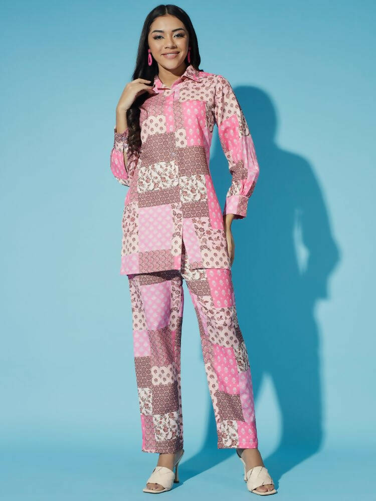 Myshka Women Multi - Printed Bling & Sparkly Co-Ords - Distacart