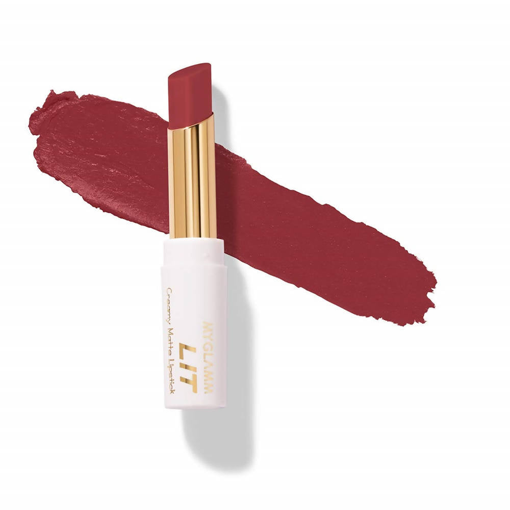 Myglamm LIT Creamy Matte Lipstick Manhattan - Distacart