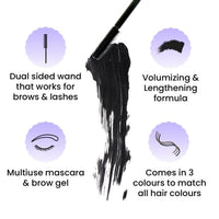 Thumbnail for FAE Beauty 2 in 1 Brows X Lashes Brash Dual Mascara and Brow Gel - Jet Black - Distacart
