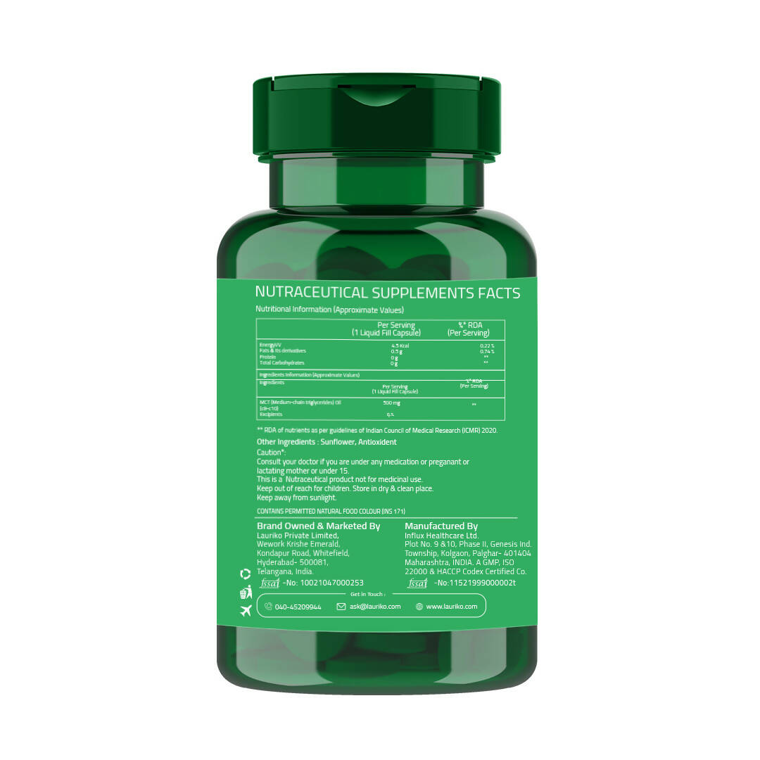 Laurik Mct Oil Capsules For Weightloss - Distacart