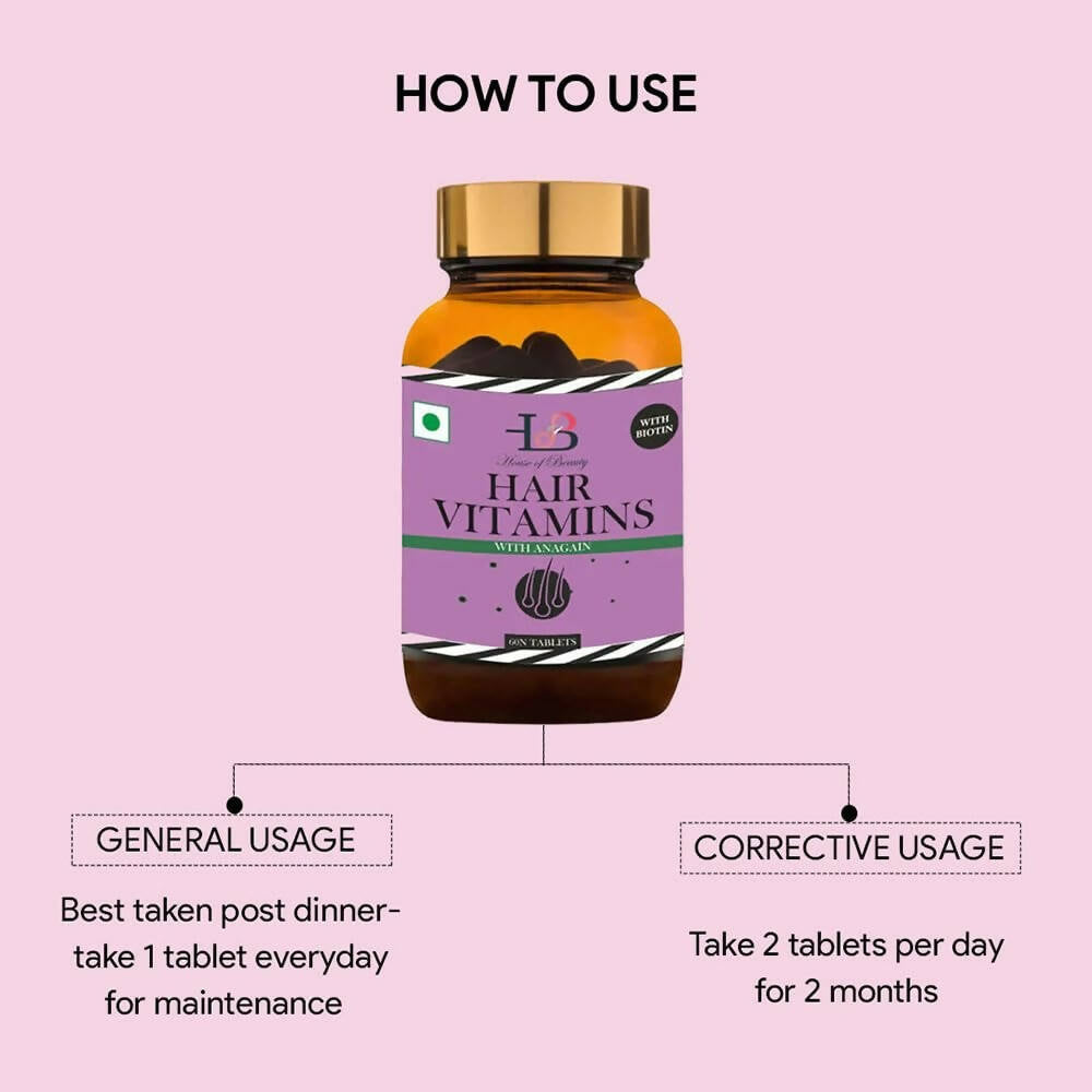 House Of Beauty Hair Vitamins Tablets - Distacart