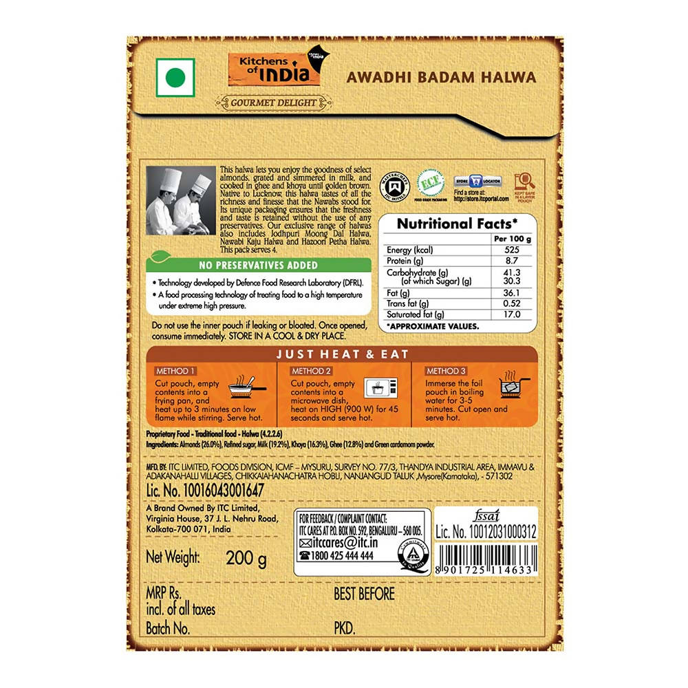 Kitchens of India Awadhi Badam Halwa - Distacart