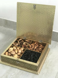 Thumbnail for SK Mithaii | Assorted Peacock Design Dry Fruit Box | Almonds | Apricots | Figs | Black Resins - Distacart