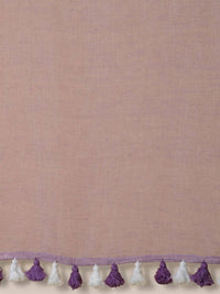 Thumbnail for Suta Women Lavender And White Mul Cotton Saree - Distacart