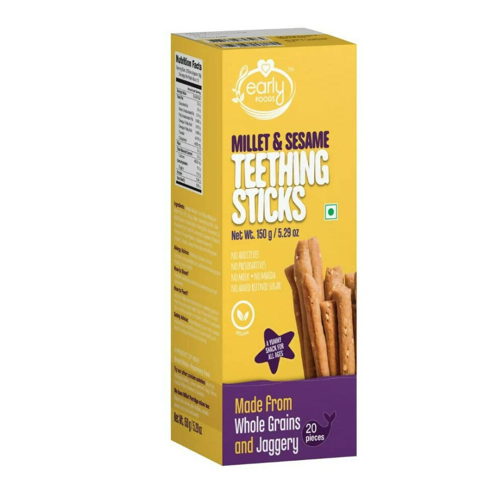 Early Foods Millet & Sesame Teething Sticks - Distacart