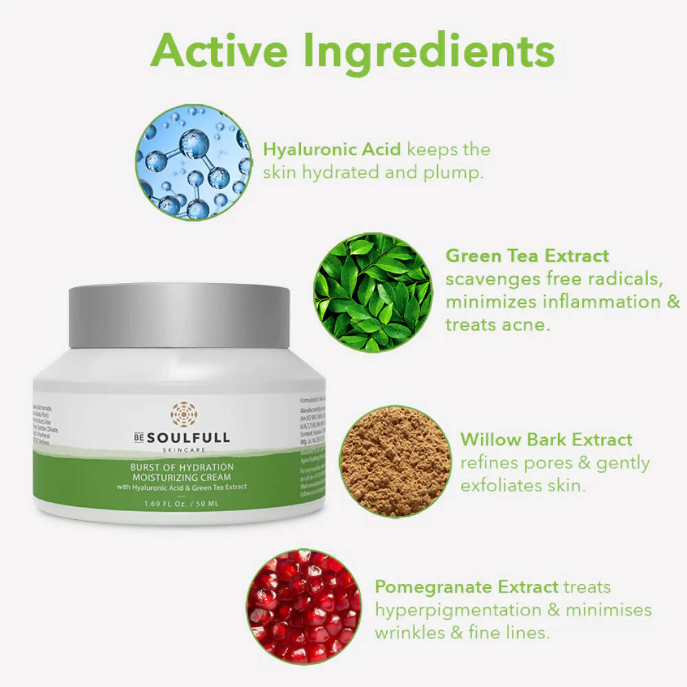 Be Soulfull Burst Of Hydration Moisturizing Cream - Distacart