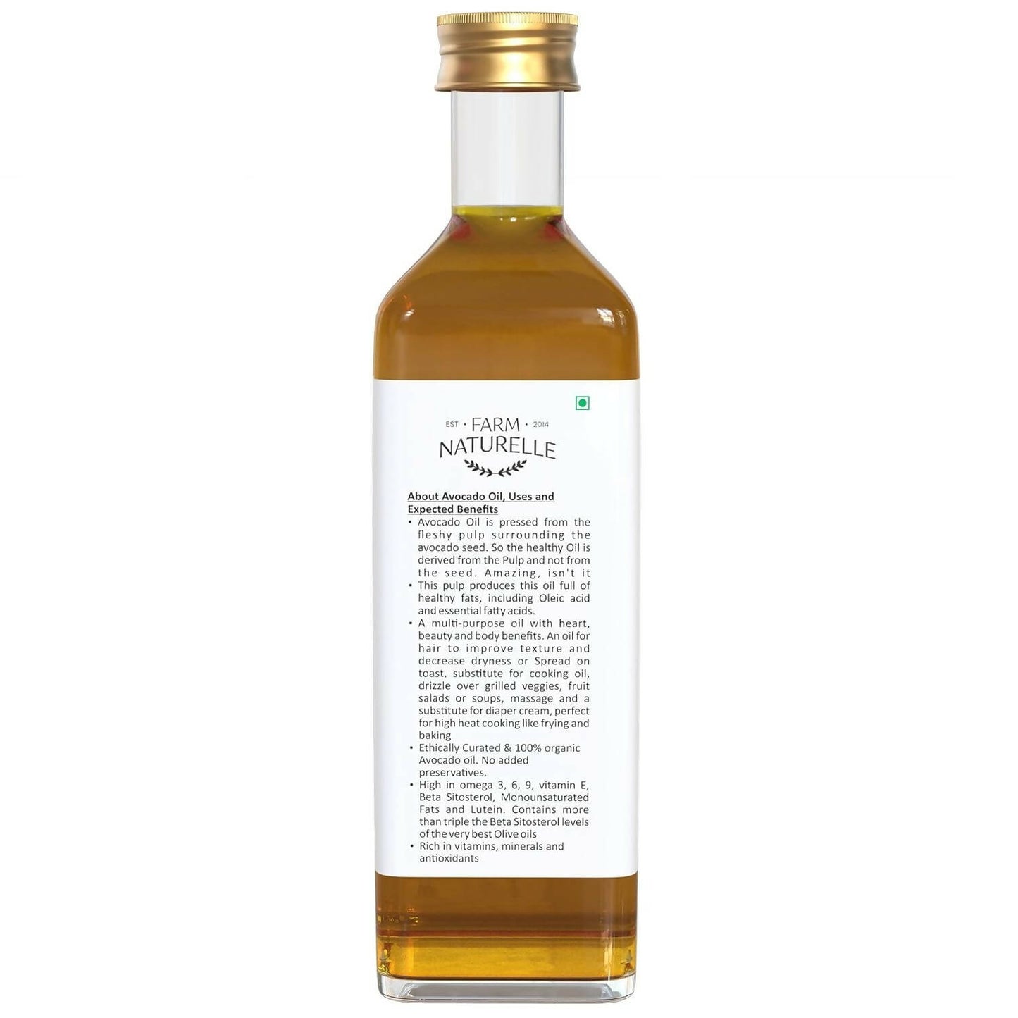 Farm Naturelle 100% Pure Extra Virgin Avocado Oil - Distacart