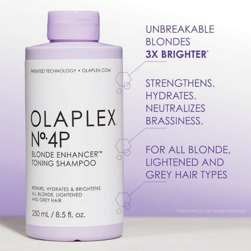 Olaplex No. 4P Blonde Enhancer Purple Toning Shampoo - Distacart