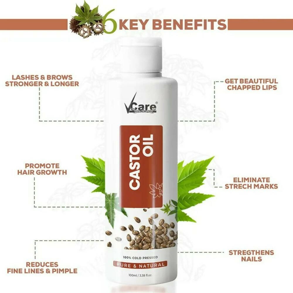VCare Castor Oil For Hair - Distacart