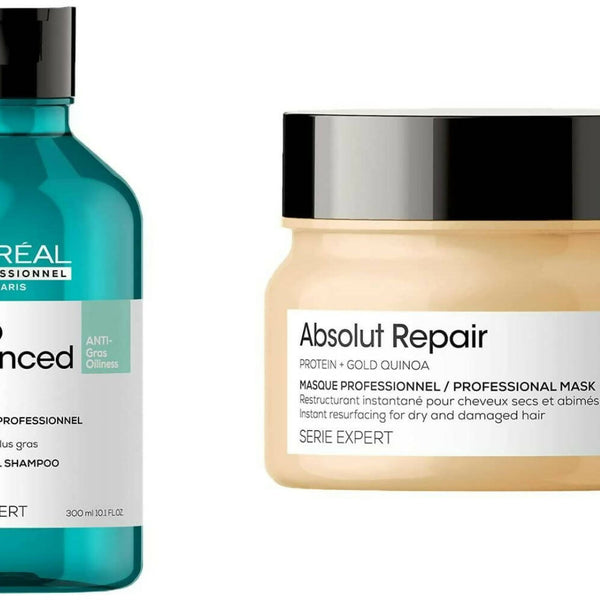 L'Oreal Paris Professionnel Scalp Advanced Anti-Oiliness Dermo-Purifier Shampoo Absolut Repair Professional Hair Mask - Distacart