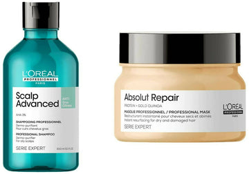 L'Oreal Paris Professionnel Scalp Advanced Anti-Oiliness Dermo-Purifier Shampoo Absolut Repair Professional Hair Mask - Distacart