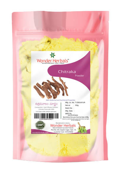 Wonder Herbals Chitramoolam (Chitrak) Powder