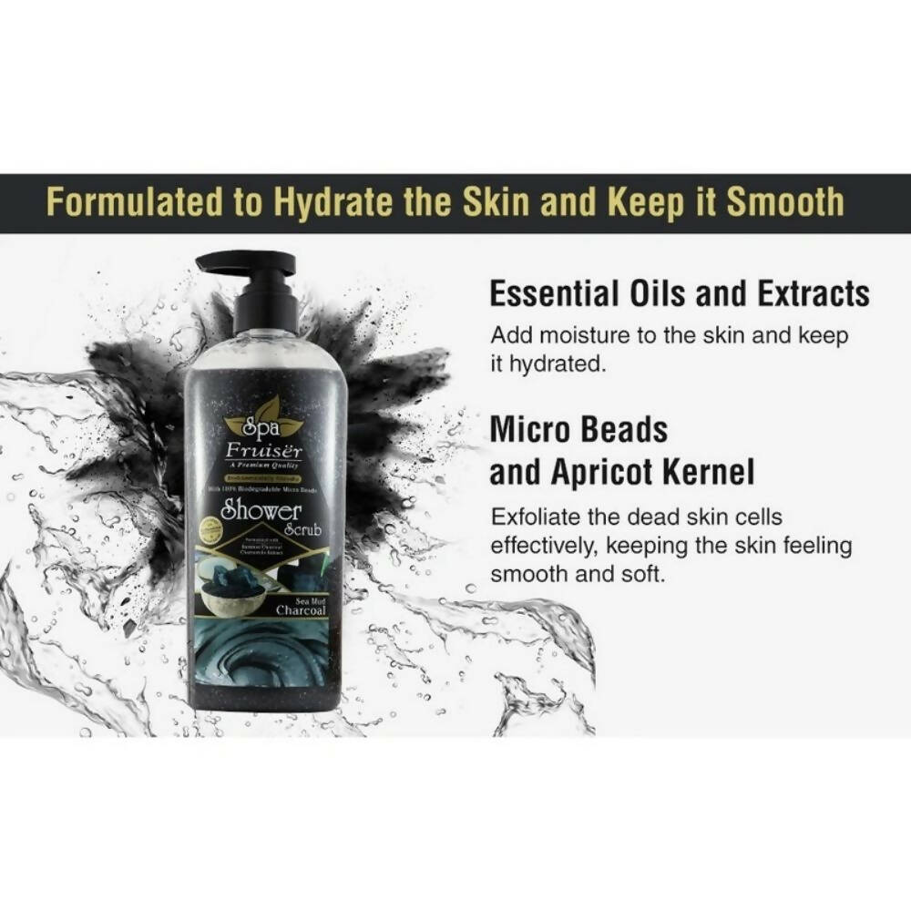 Fruiser Shower Scrub With Sea Mud Charcoal - Distacart