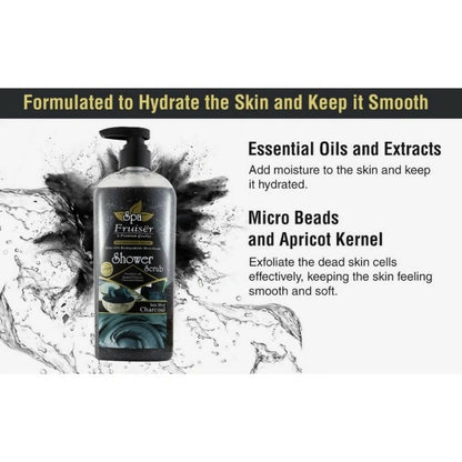 Fruiser Shower Scrub With Sea Mud Charcoal - Distacart
