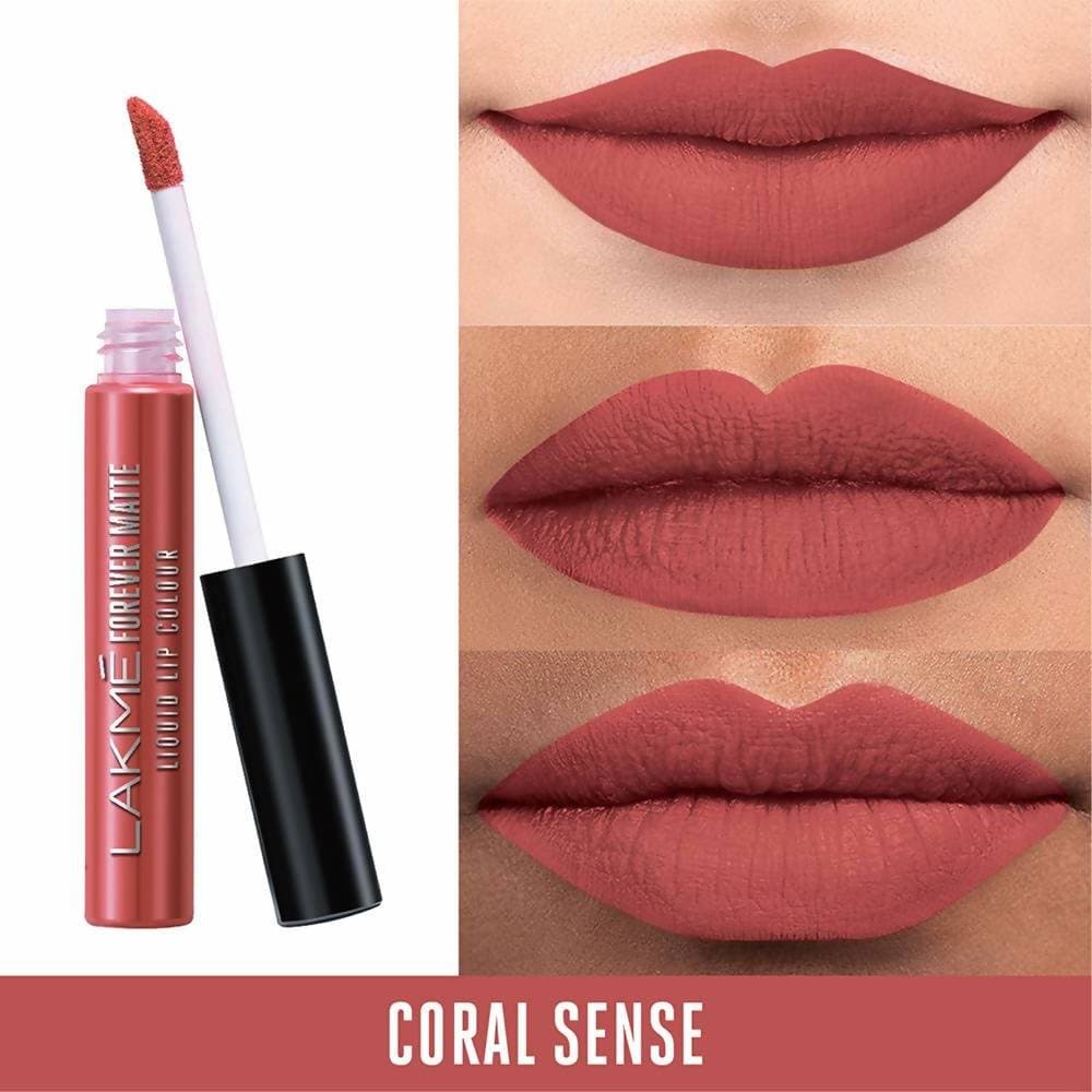 Lakme Forever Matte Liquid Lip Colour - Coral Sense