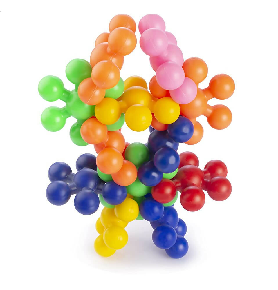 Kipa Loopy Link Interlocking Blocks Educational, Construction Blocks for Kids, Colorful Star Building Blocks Toys for Kids - Multicolour - Distacart