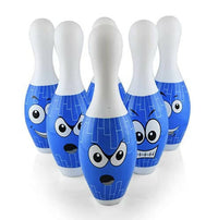 Thumbnail for Kipa Big Size Plastic Blue Bowling Set 6 Pins 2 Balls Large Bowling Toy for Kids Multi Color with Smart Chain Carry Case - Distacart