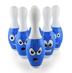 Kipa Big Size Plastic Blue Bowling Set 6 Pins 2 Balls Large Bowling Toy for Kids Multi Color with Smart Chain Carry Case - Distacart