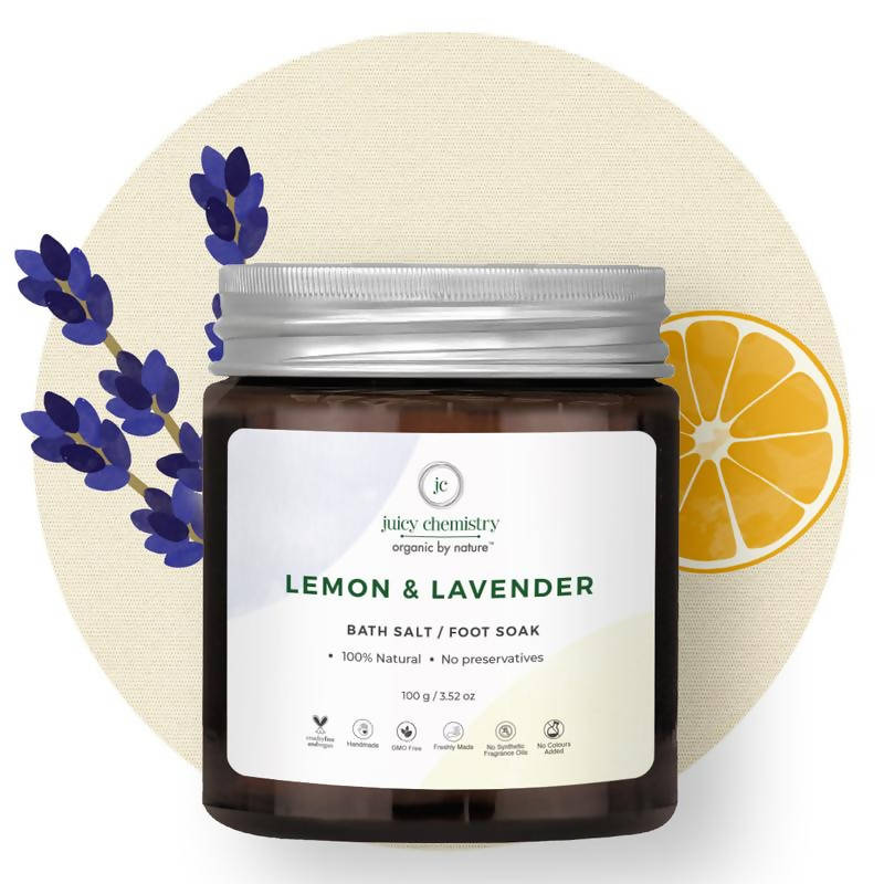 Juicy Chemistry Lemon & Lavender Bath Salt / Foot Soak - Distacart