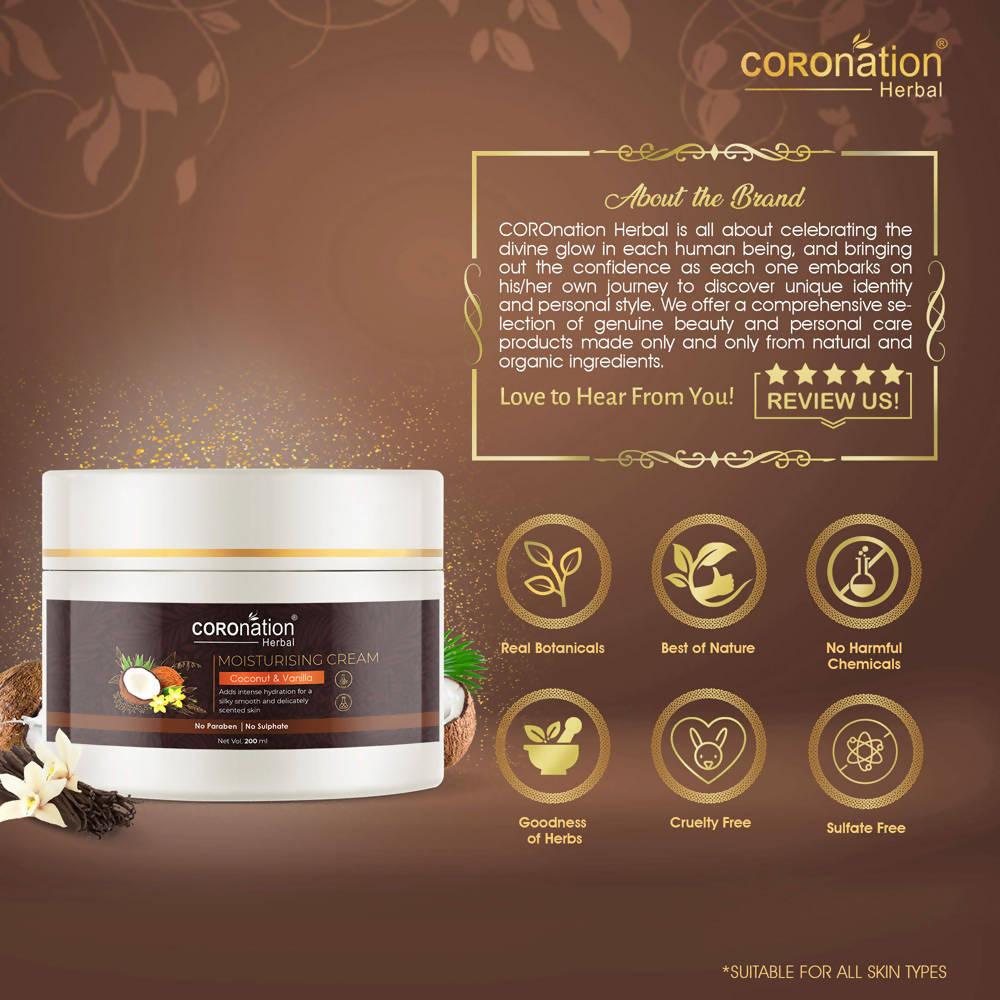Coronation Herbal Coconut and Vanilla Moisturizing Cream - Distacart