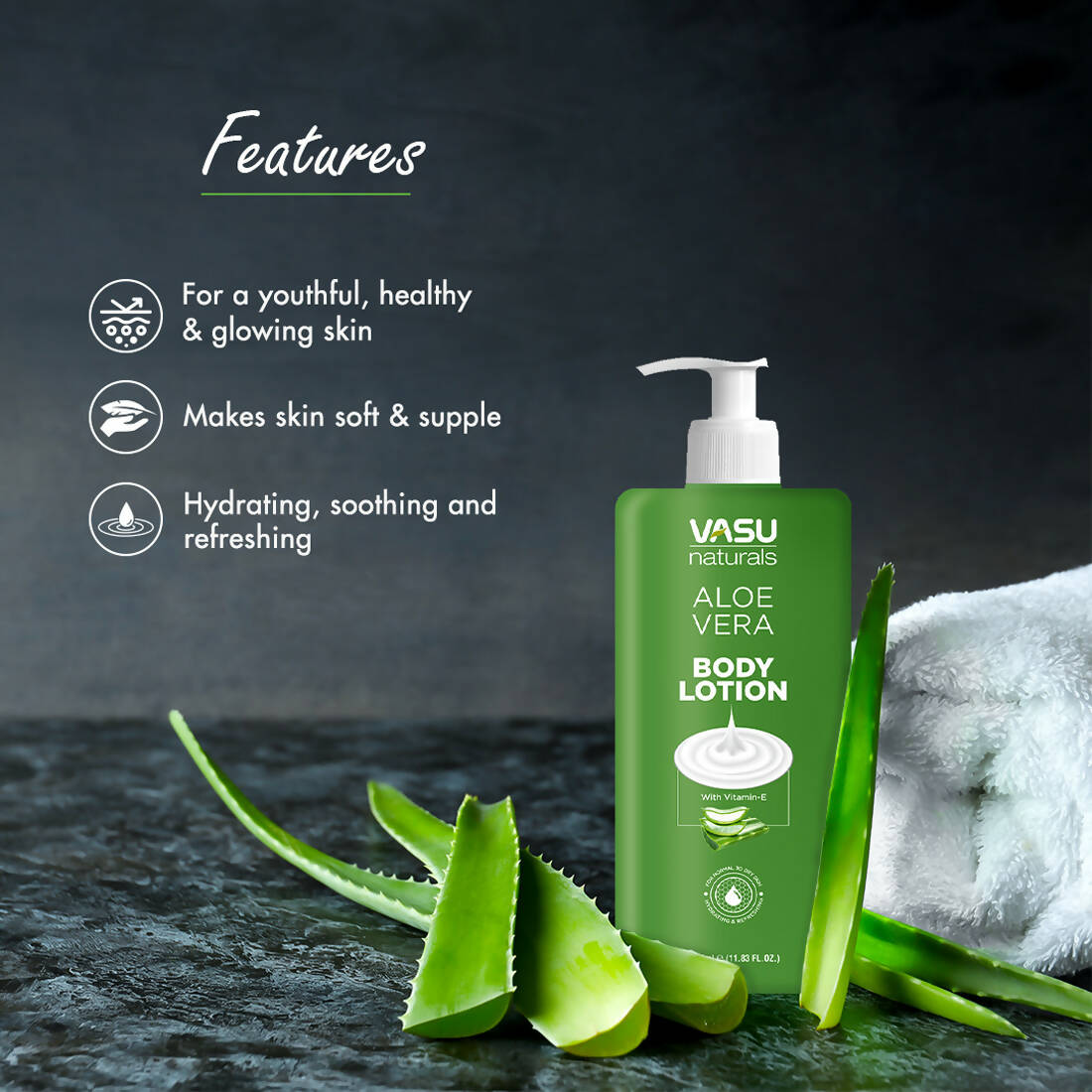 Vasu Naturals Aloe Vera Body Lotion - Distacart