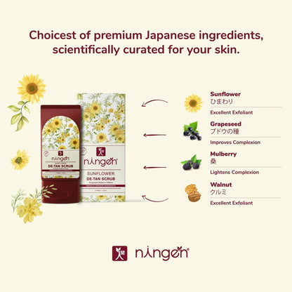 Ningen Sunflower De-Tan Face Scrub - Distacart