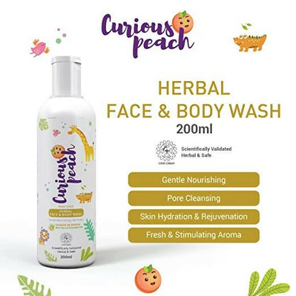 Curious Peach Herbal Face & Body Wash - Distacart