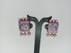 Terracotta Beautiful Swan Studs-Lavender