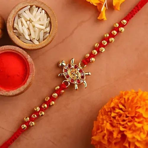 Meru Designer Rakhi and Almond Treat Chocolate - Distacart