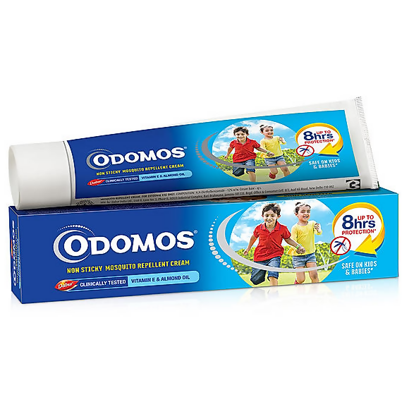 Dabur Odomos Non-Sticky Mosquito Repellent Cream With Vitamin E & Almond - Distacart