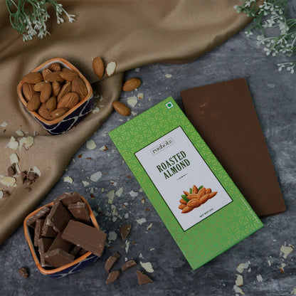 Dibha Ruchoks - Roasted Almond Chocolate Bar - Distacart