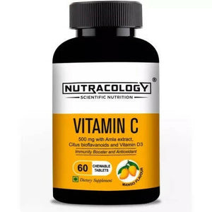 Nutracology Vitamin C 500mg Immunity Booster, Glowing Skin Tablets - Distacart