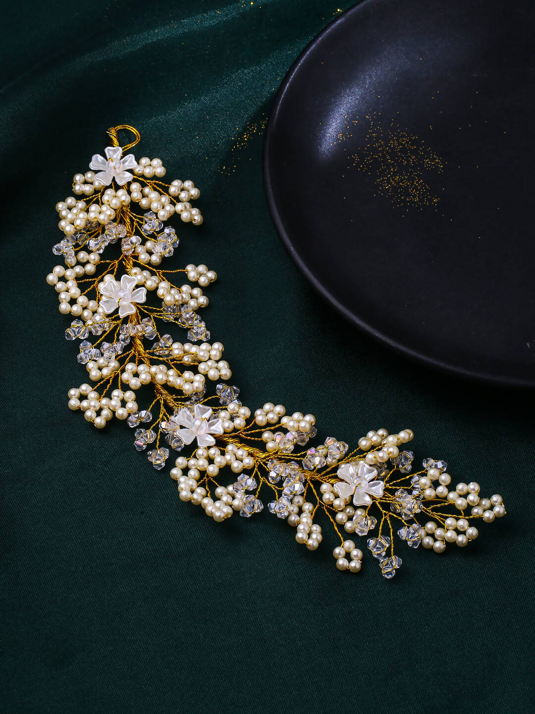 NVR Women Embellished Beaded Hair Accessory Set - Distacart