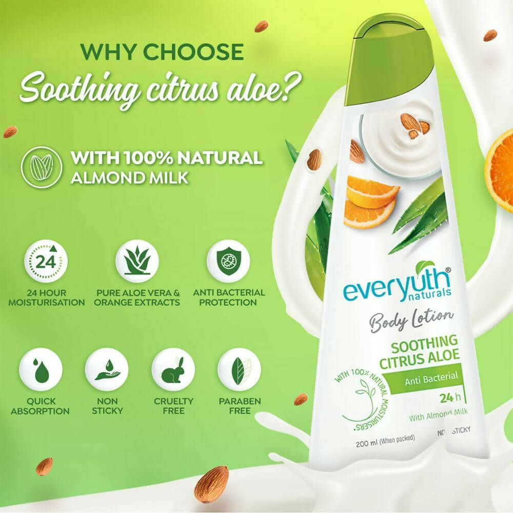 Everyuth Naturals Body Lotion Soothings Citrus Aloe - Distacart