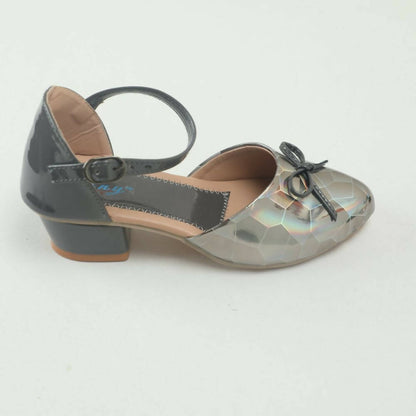 Tiny Bugs Girls Party Wear Ballerinas Heels - Dark Grey - Distacart