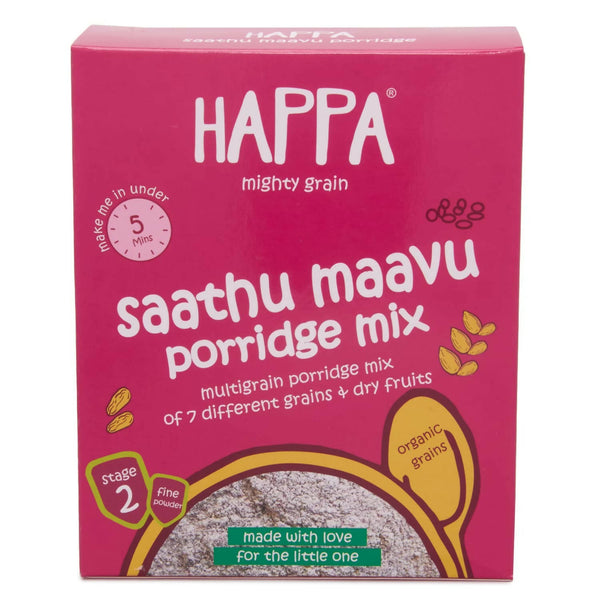 Happa Organic Baby Food Multigrain Saathu Maavu Porridge Mix - Distacart