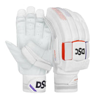 Thumbnail for DSC Krunch 7.0 Men's Leather Right Hand Cricket Batting Gloves - Size Small (White Orange) - Distacart