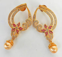 Thumbnail for Pink CZ Designer Earrings - Distacart
