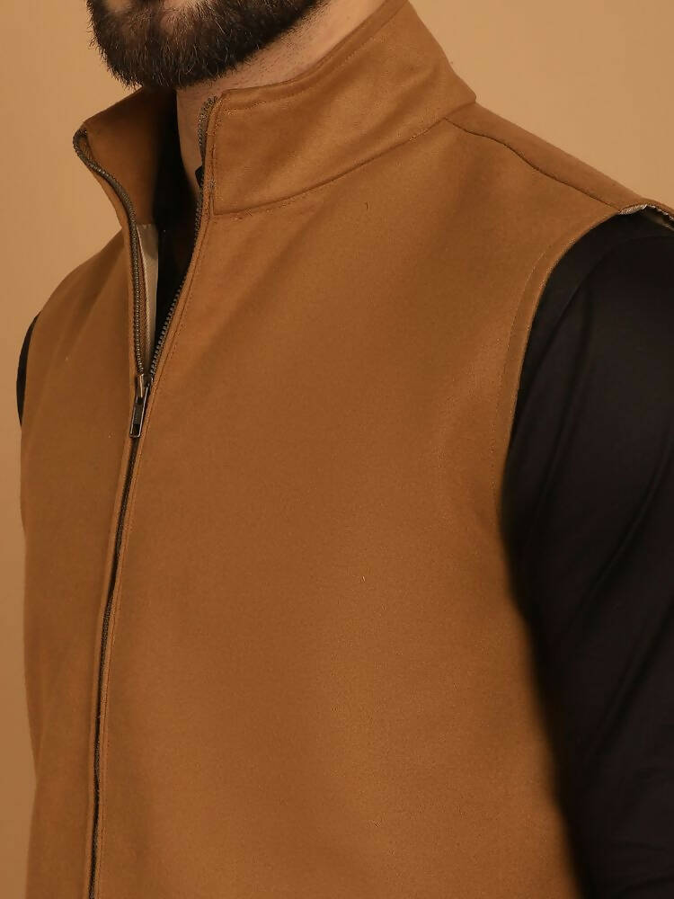 Even Apparels Pure Wool Nehru Jacket - Beige - Distacart