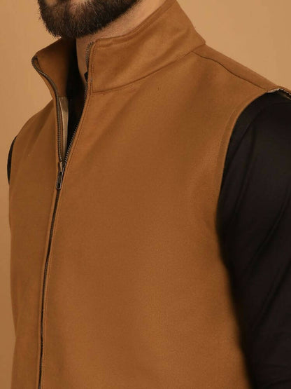 Even Apparels Pure Wool Nehru Jacket - Beige - Distacart