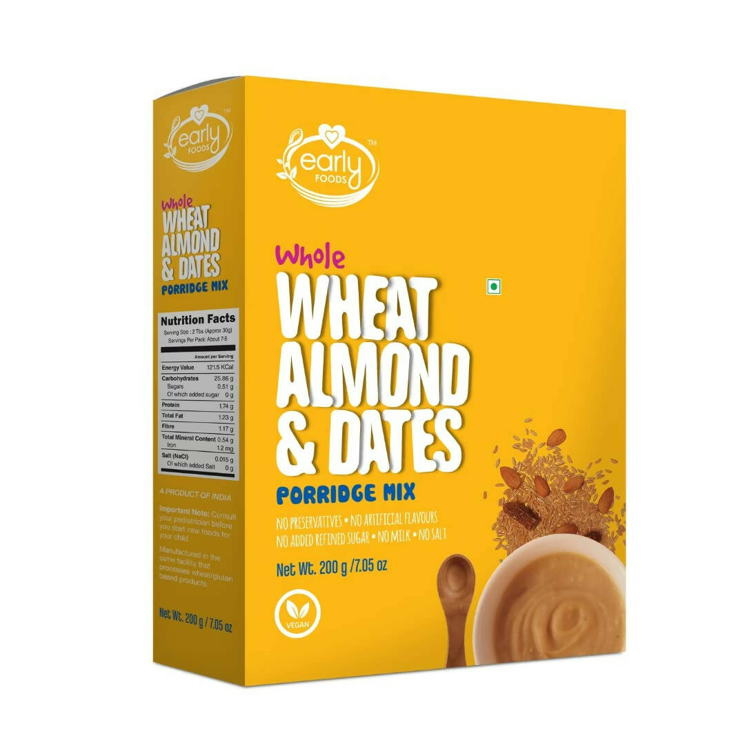 Early Foods Whole Wheat, Almond & Date Porridge Mix - Distacart