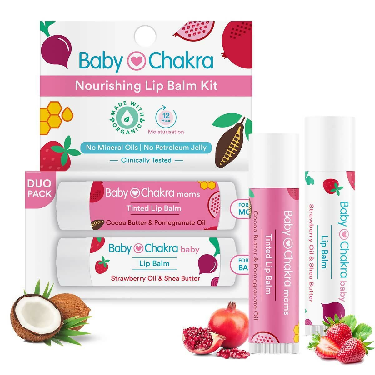 BabyChakra Moms Tinted Lip Balm and Baby lip Balm - Distacart