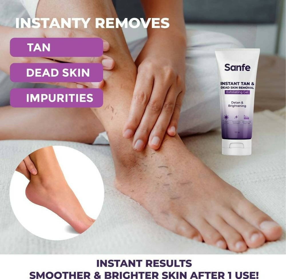 Sanfe Instant Tan & Dead Skin Removal Exfoliating Gel - Distacart
