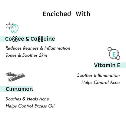 mCaffeine Anti Acne Coffee Foaming Face Wash - Distacart