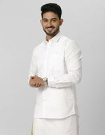 Thumbnail for Ramraj Cotton Mens Fullsleeve White Shirt Pus Size - Distacart