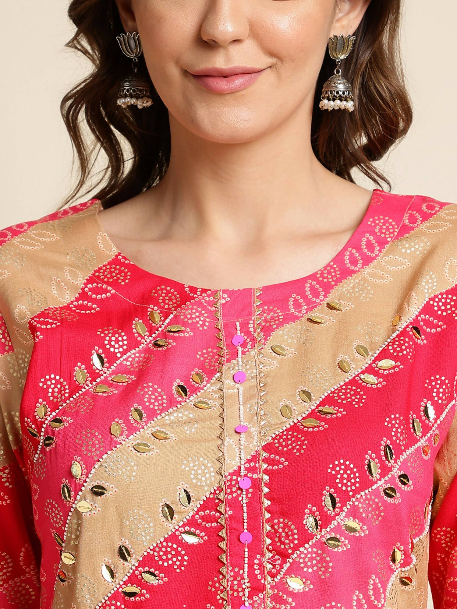 Pink Rayon Floral Printed Straight Fit Kurta - Prasuti - Distacart