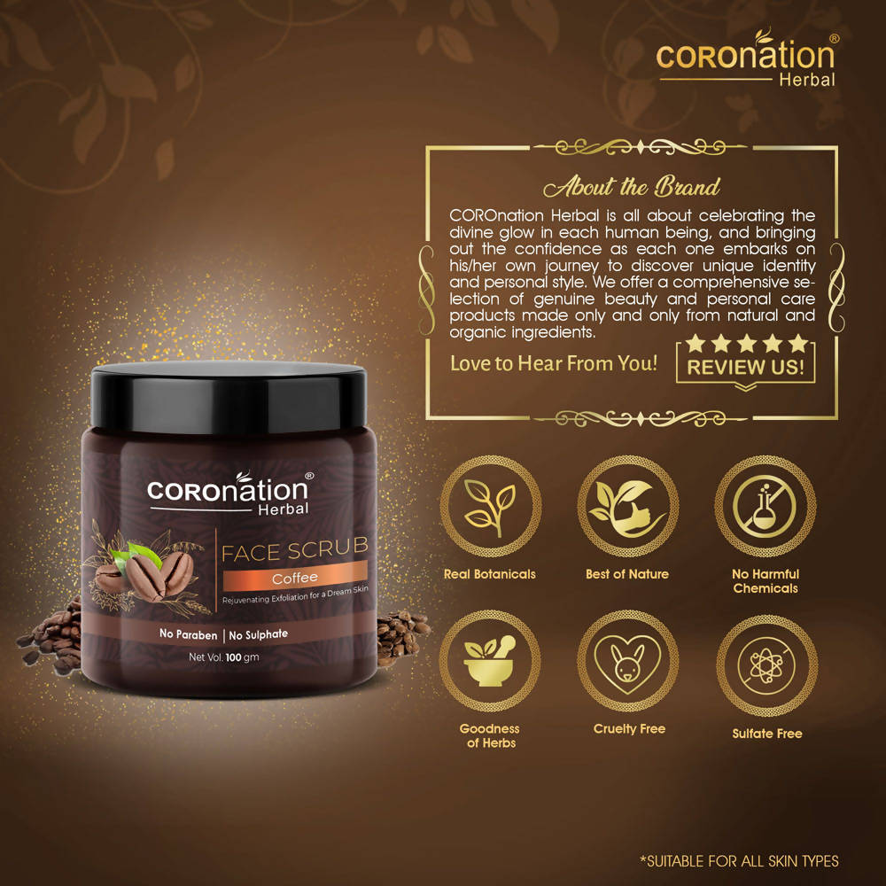 Coronation Herbal Coffee Face Scrub - Distacart