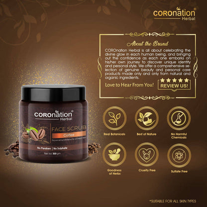 Coronation Herbal Coffee Face Scrub - Distacart